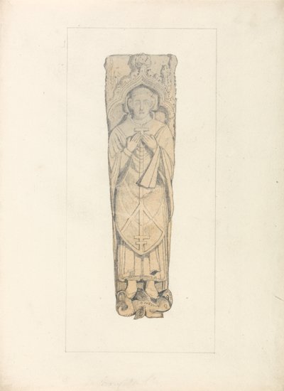 Study of a Coffin Lid from Houghton Churchyard, Norfolk by John Sell Cotman